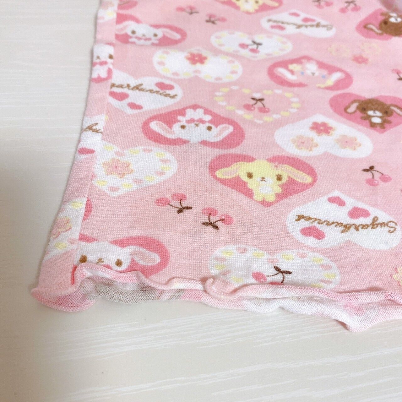 Sanrio Sugar Bunnies Summer Pajamas Kids 120cm Pink Ribbon Shirousa Kurousa Rare