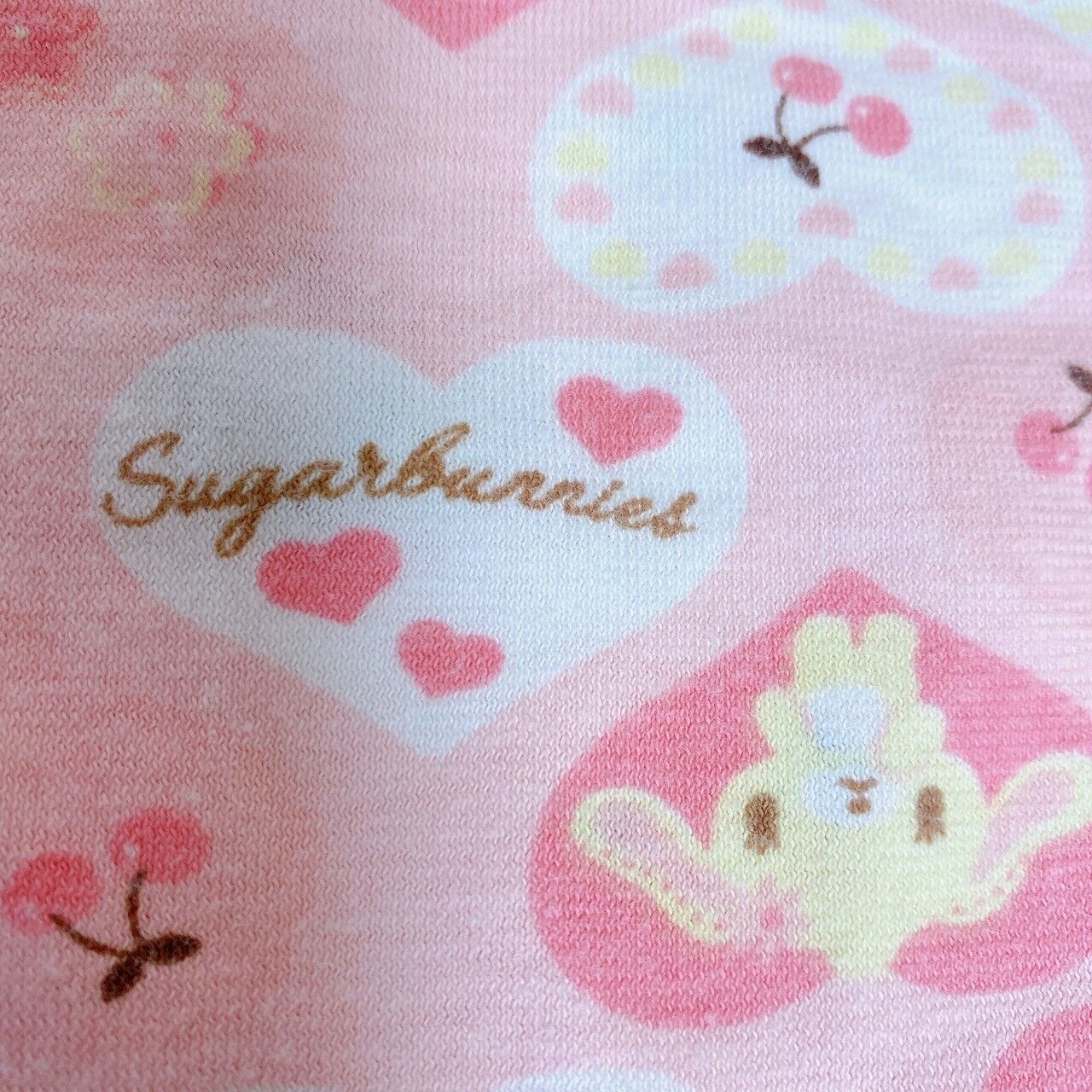 Sanrio Sugar Bunnies Summer Pajamas Kids 120cm Pink Ribbon Shirousa Kurousa Rare