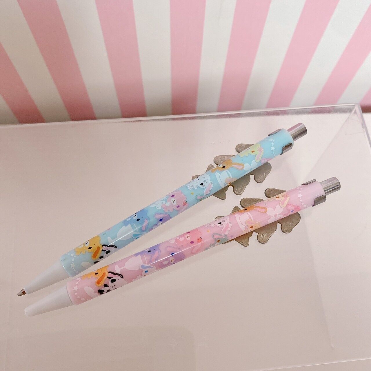 Sanrio Sugar Bunnies Mechanical Pencil Ballpoint Pen Pink Stationery Kawaii Rare