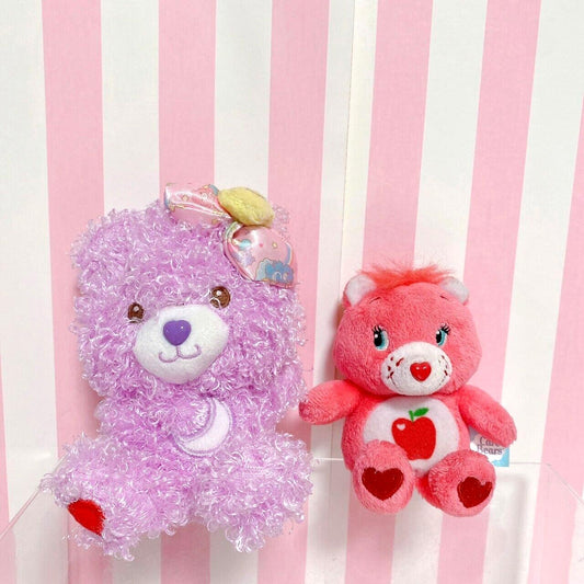 Care Bears Little Twin Stars Plush Stuffed Toy Purple Pink Set Collaboration