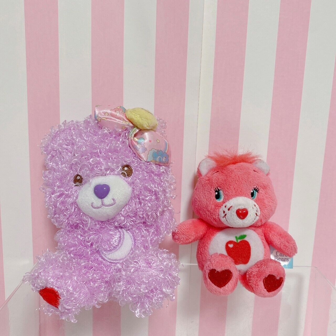 Care Bears Little Twin Stars Plush Stuffed Toy Purple Pink Set Collaboration