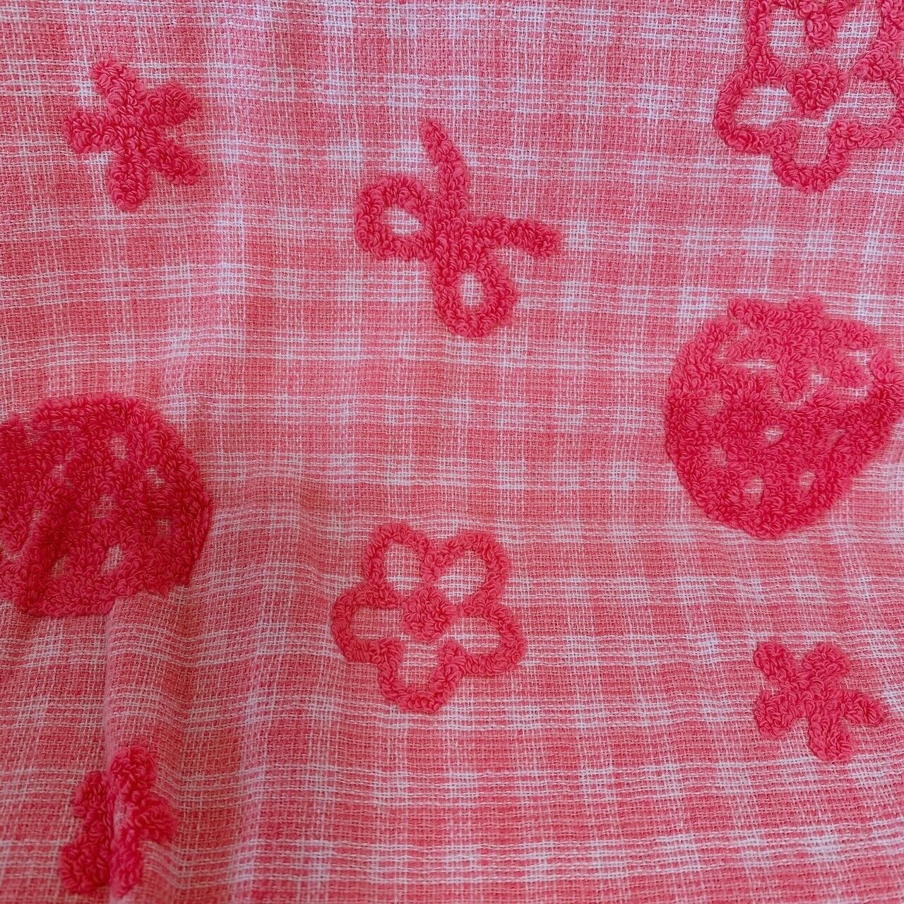 Mother Garden Strawberry Face TowelPink Plaid Flower Dot Ribbon Girly Kawaii