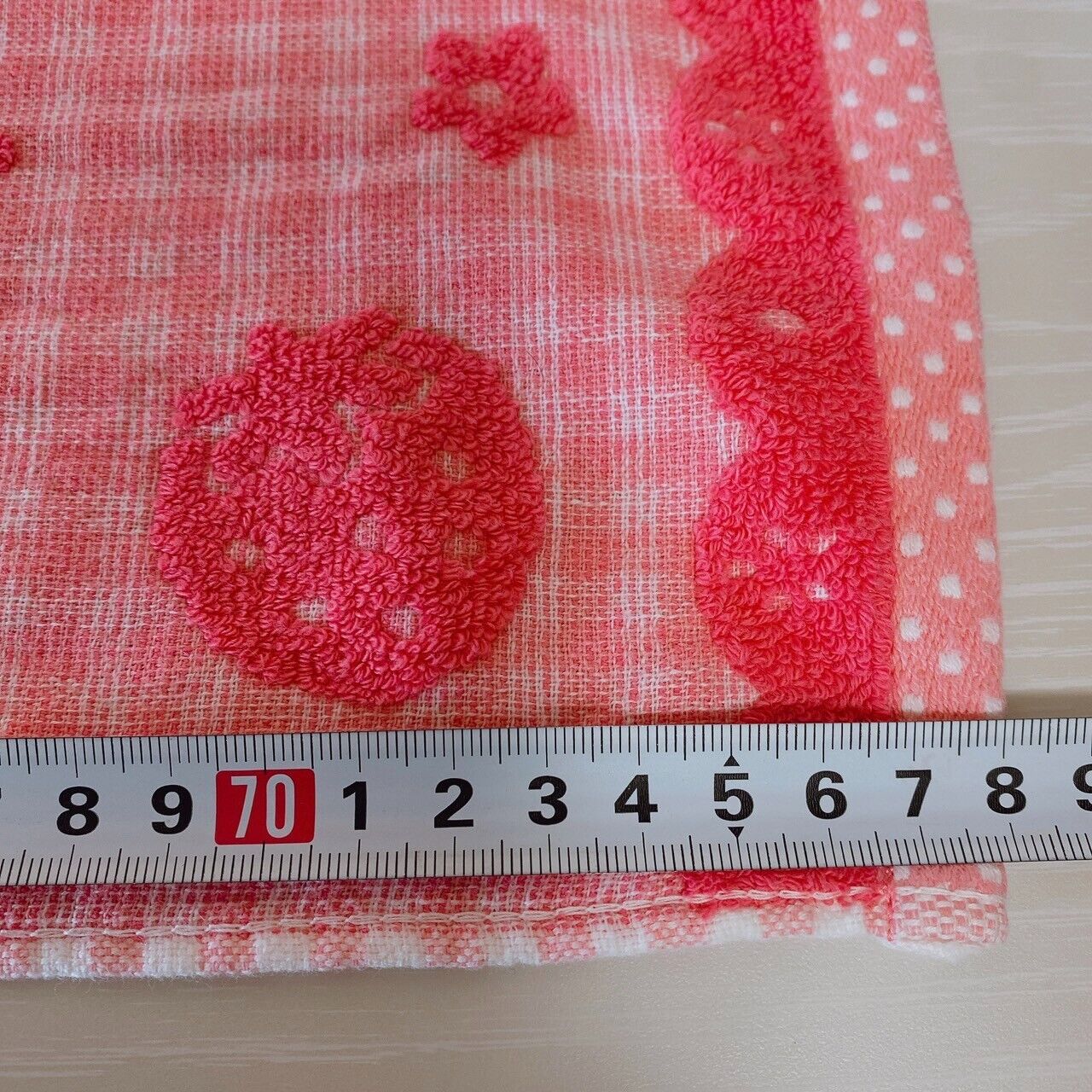 Mother Garden Strawberry Face TowelPink Plaid Flower Dot Ribbon Girly Kawaii