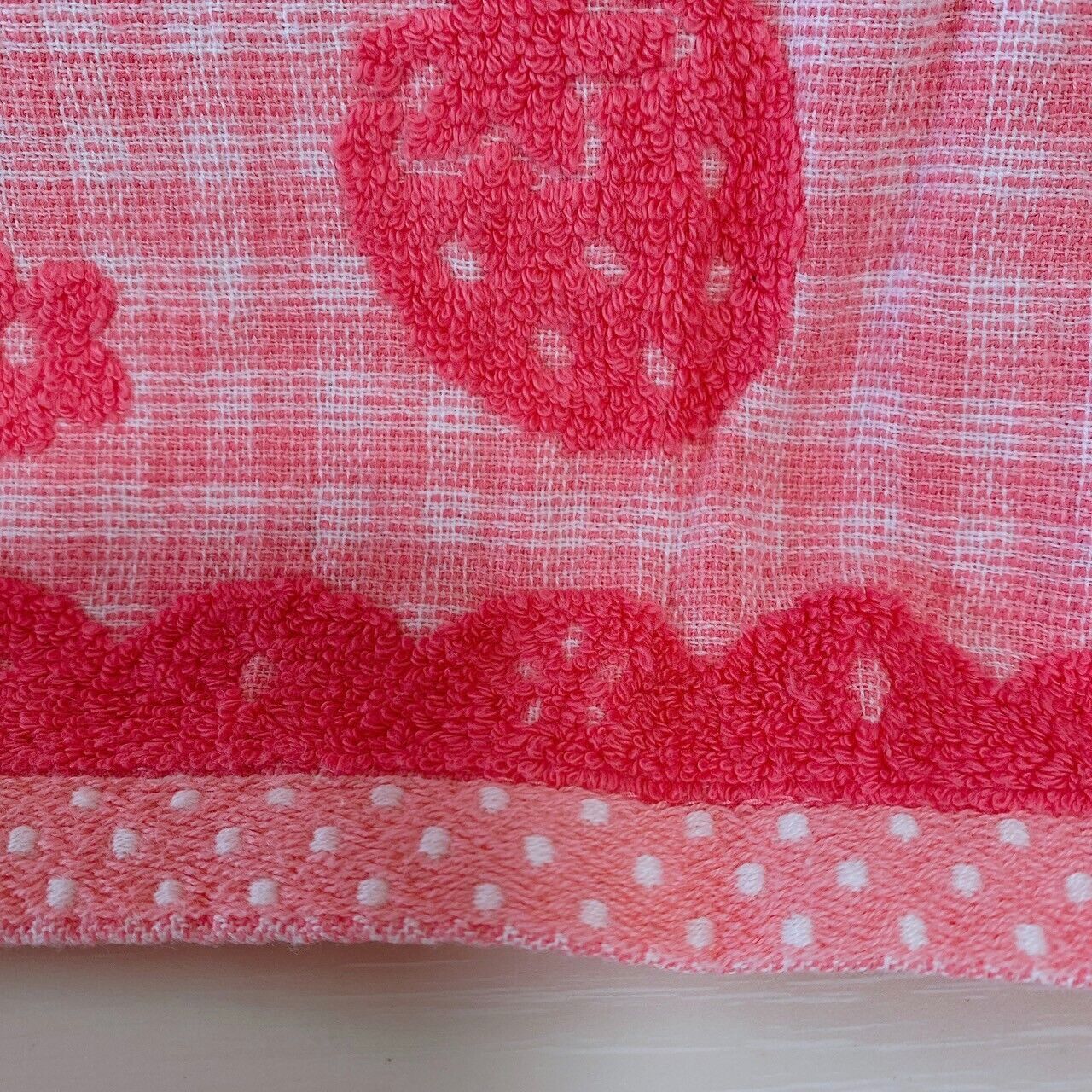 Mother Garden Strawberry Face TowelPink Plaid Flower Dot Ribbon Girly Kawaii