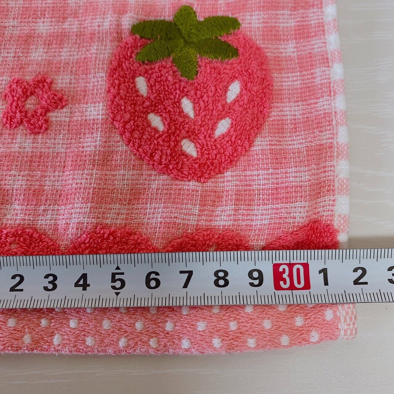 Mother Garden Strawberry Face TowelPink Plaid Flower Dot Ribbon Girly Kawaii