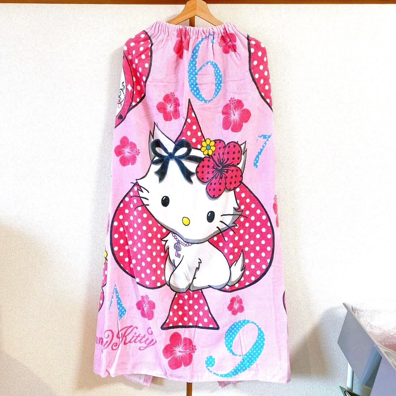 Sanrio Charmmy Charmy Kitty Wrap Towel Roll Large Format Long Size Pink Flower