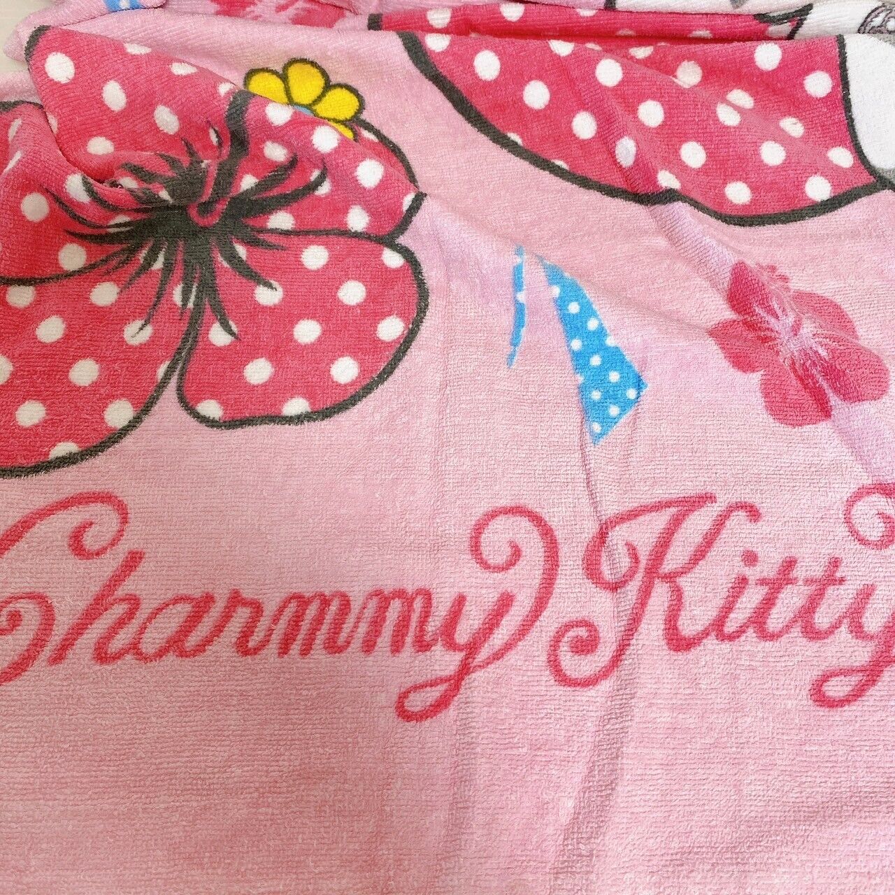 Sanrio Charmmy Charmy Kitty Wrap Towel Roll Large Format Long Size Pink Flower