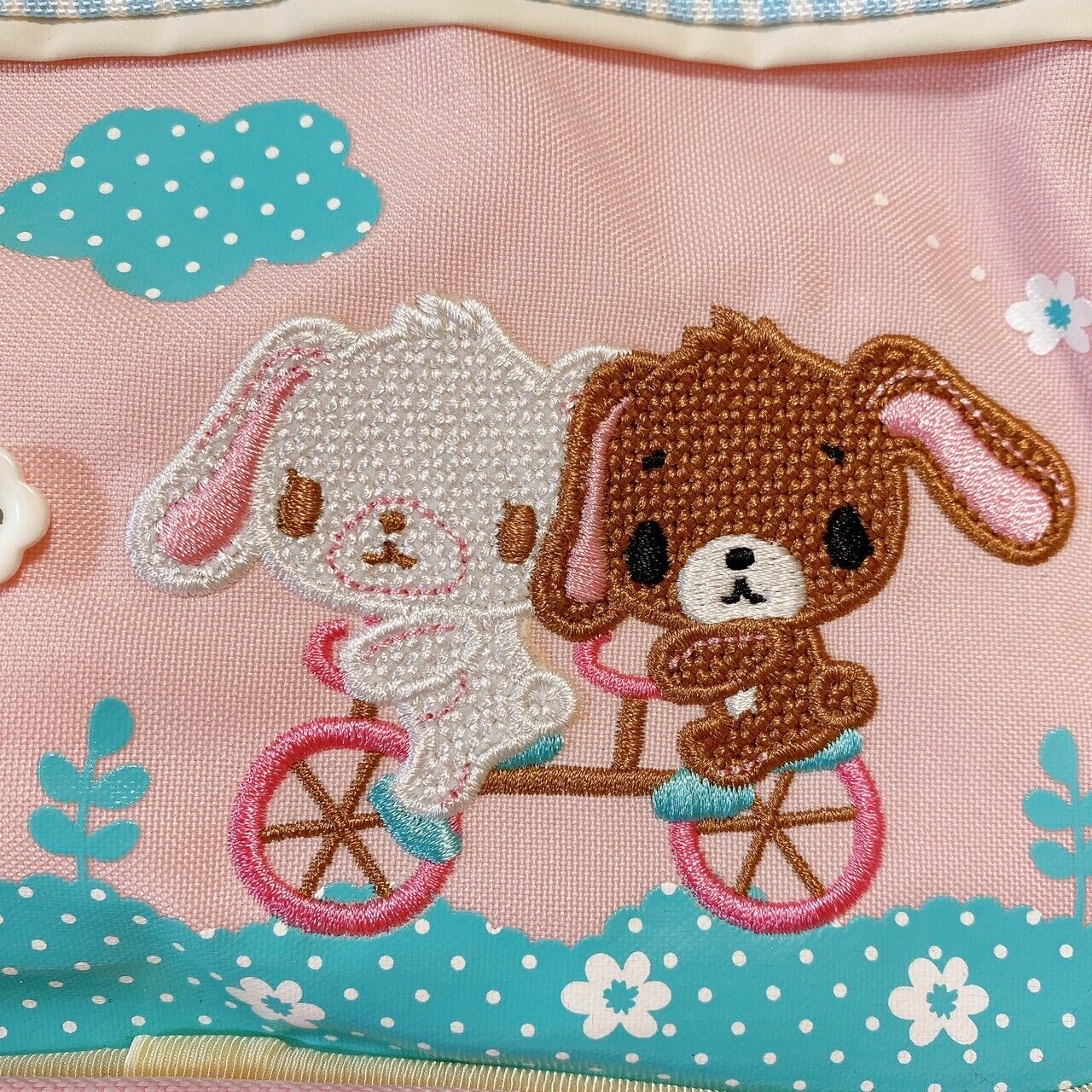 Sanrio Sugar Bunnies Shoulder Bag Lesson Kindergarten Pink Bicycle Flower Rabbit