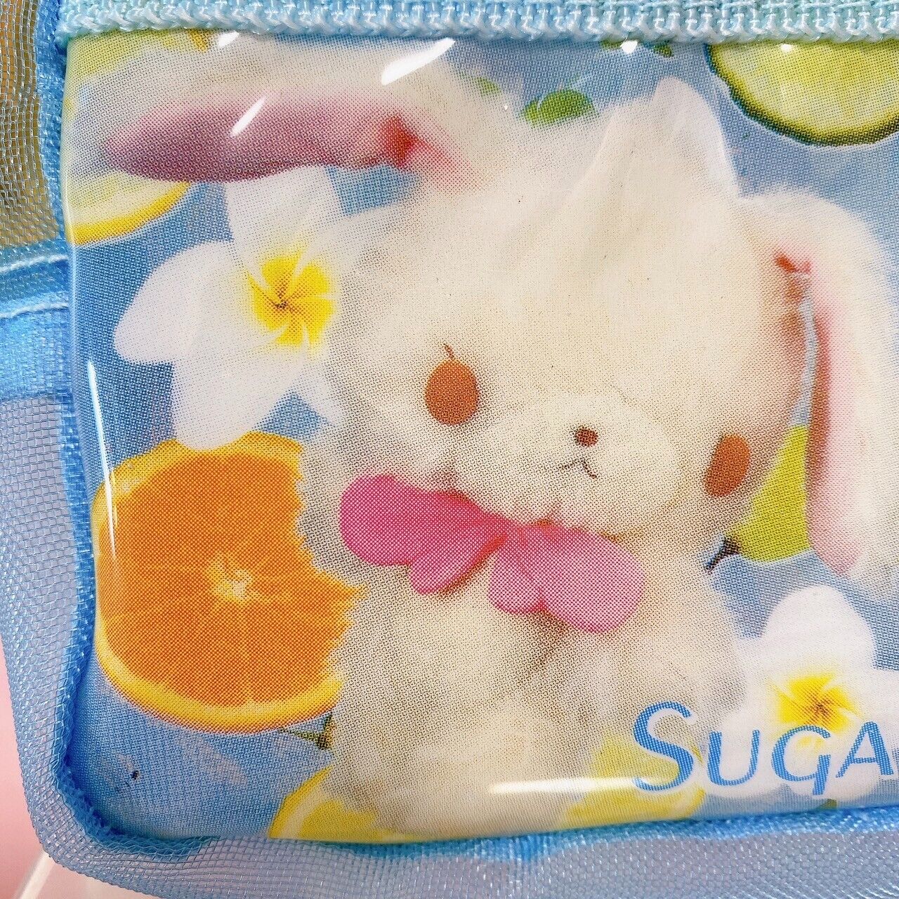 Sanrio Sugar Bunnies Toothbrush Pouch Set 2 Blue Orange Lemon Pink Shirousa Rare