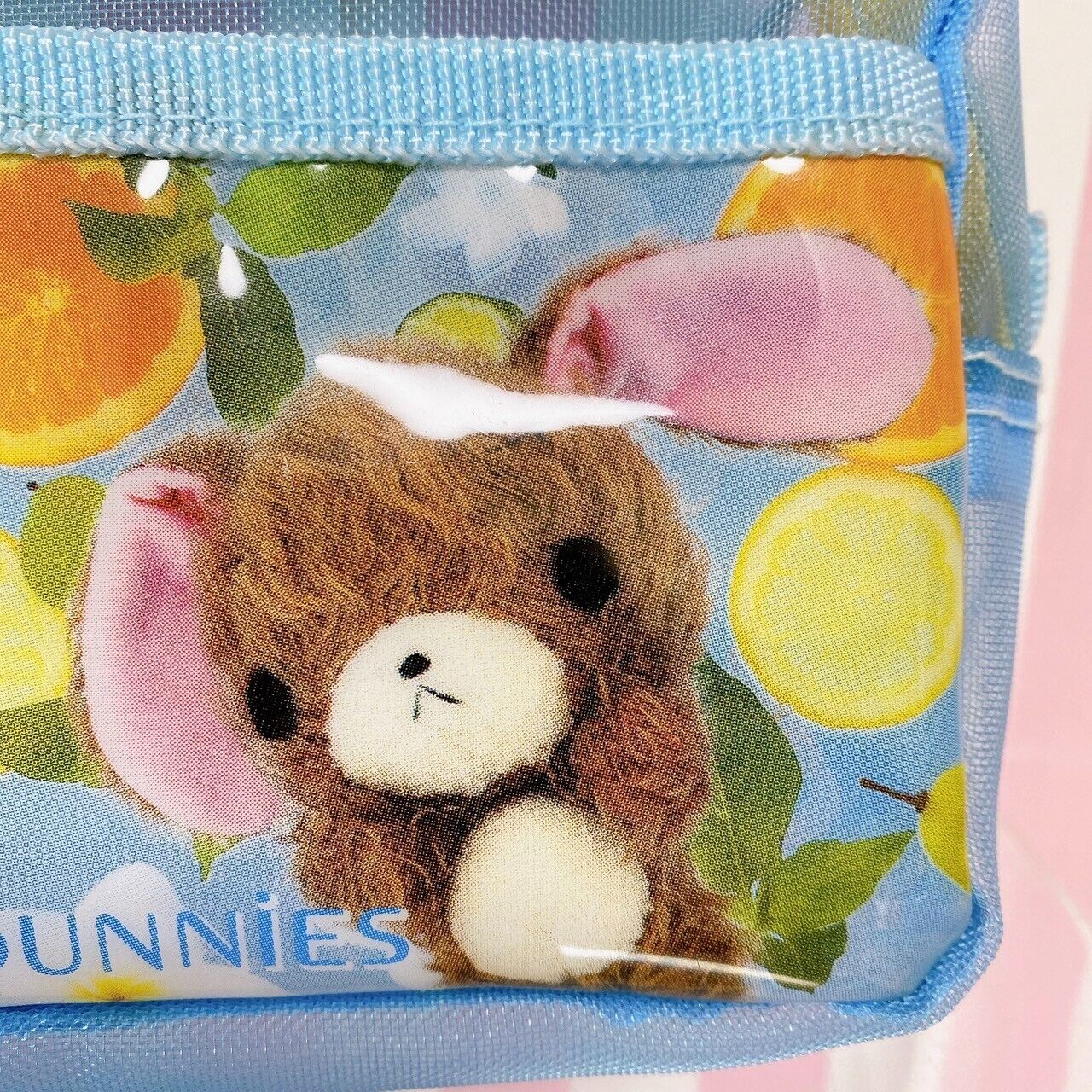 Sanrio Sugar Bunnies Toothbrush Pouch Set 2 Blue Orange Lemon Pink Shirousa Rare