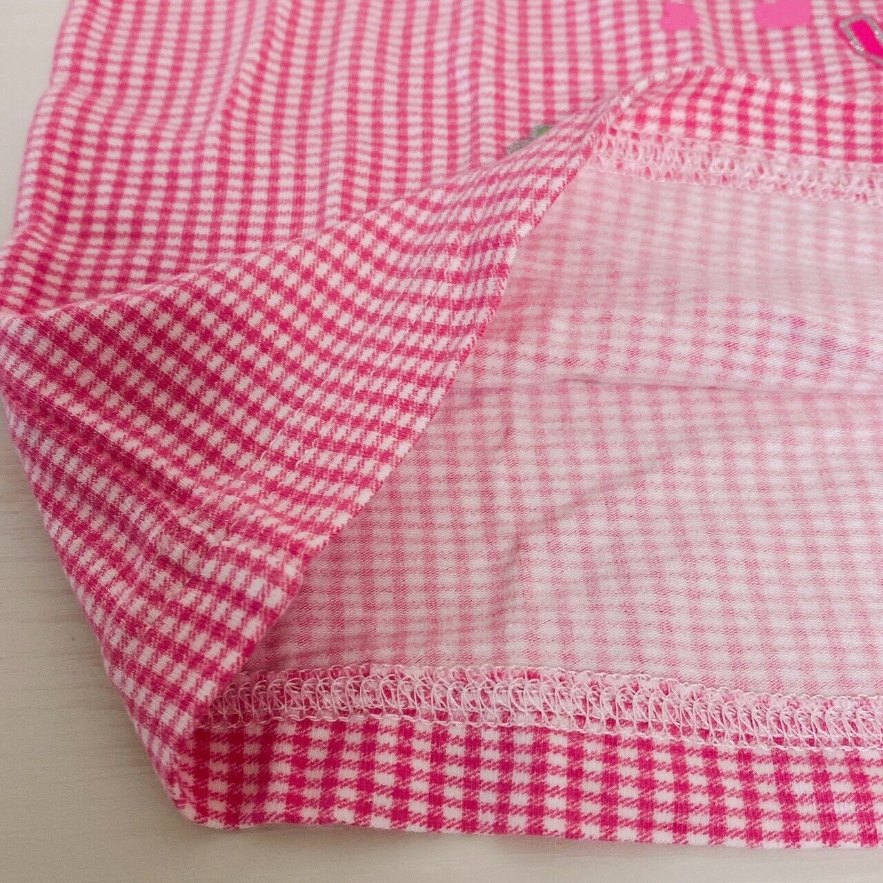 Mezzo Piano Tops 120cm Pink Plaid Strawberry Heart Button Girl Clothing Kawaii