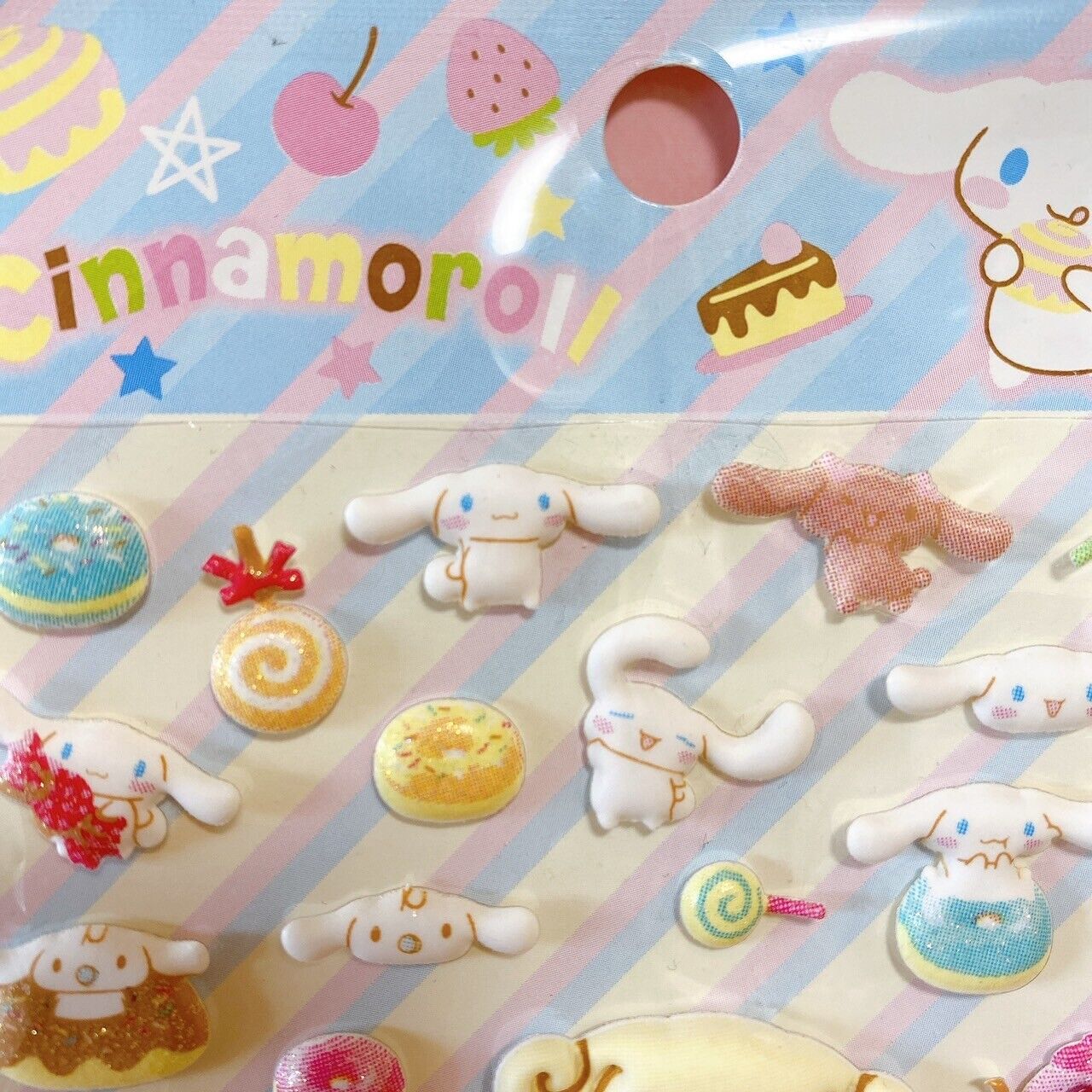 Sanrio Cinnamoroll Sticker Set 2 Swelling Stickers Stationery Kawaii White Rare