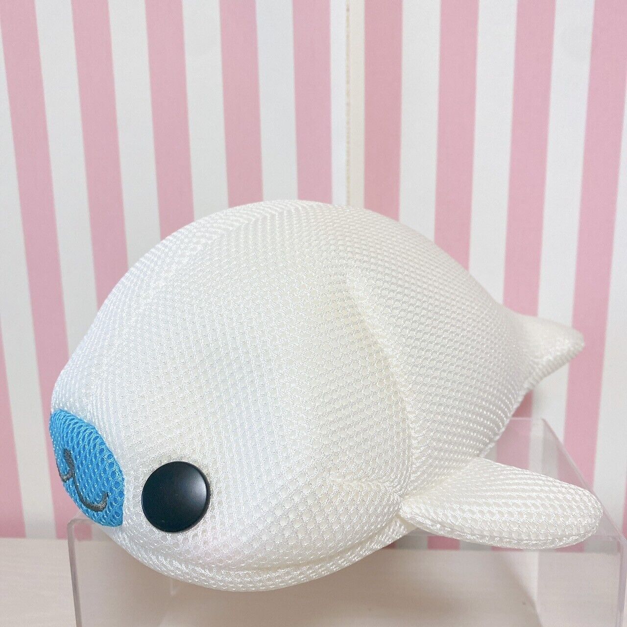 San-X Mamegoma Plush Soft Stuffed Toy Mesh Doll White With Tag Fluffy Kawaii