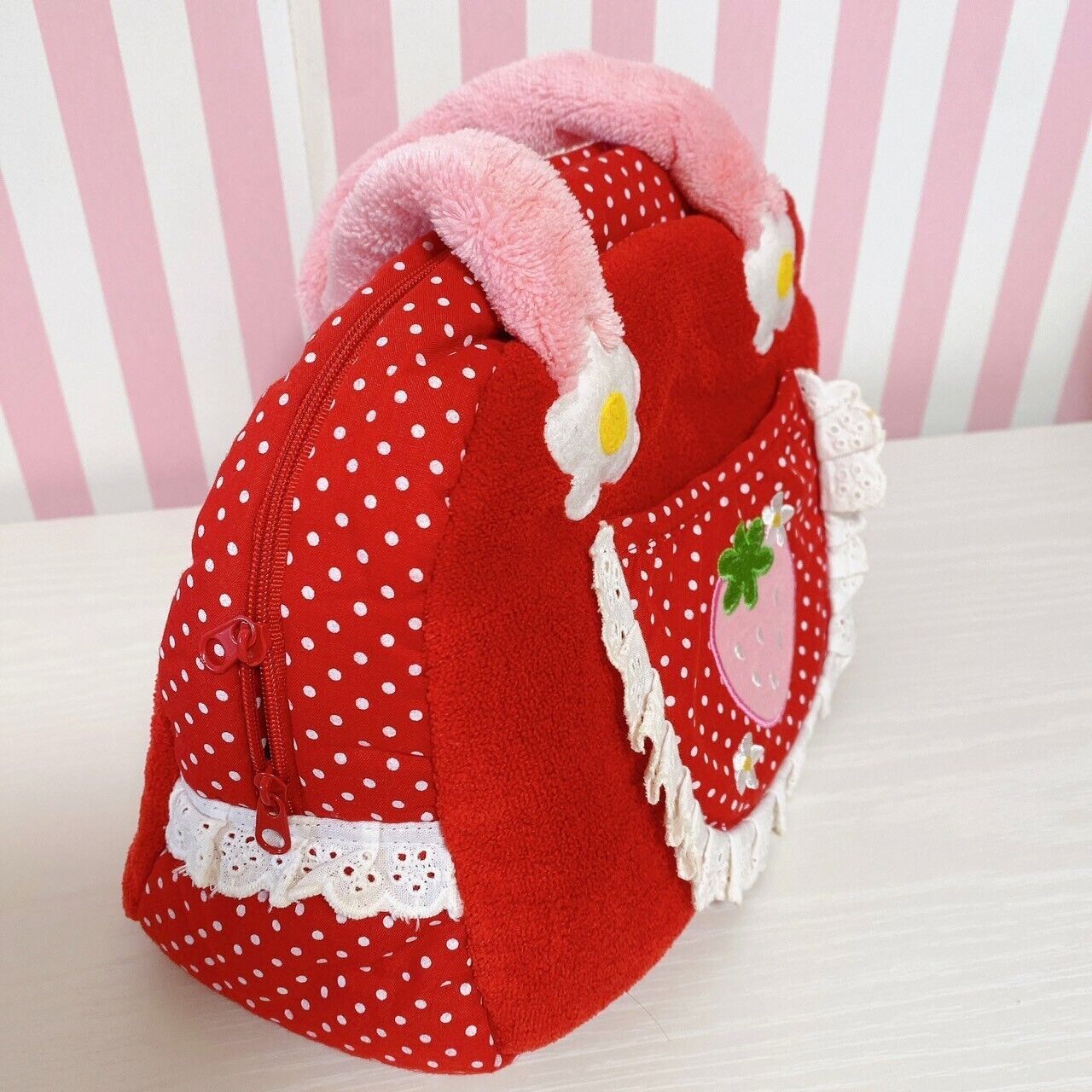 Mother Garden Play House Set Red Strawberry Dot Bag Key Phone Cookie Wallet Rare