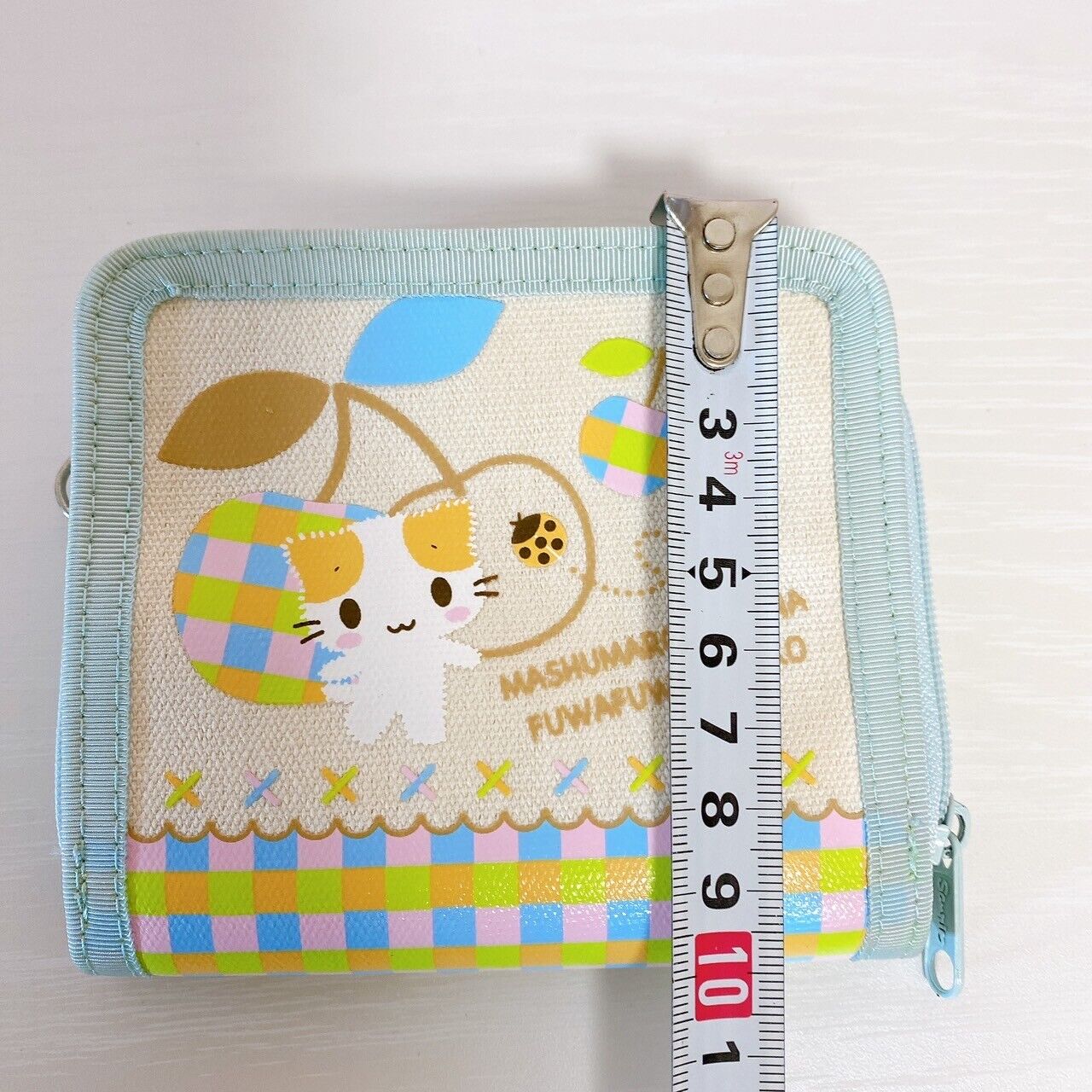 Sanrio Masyumaro Fluffy Fuwa Nyanko Marshmallow Wallet Purse Cherry Coin Case