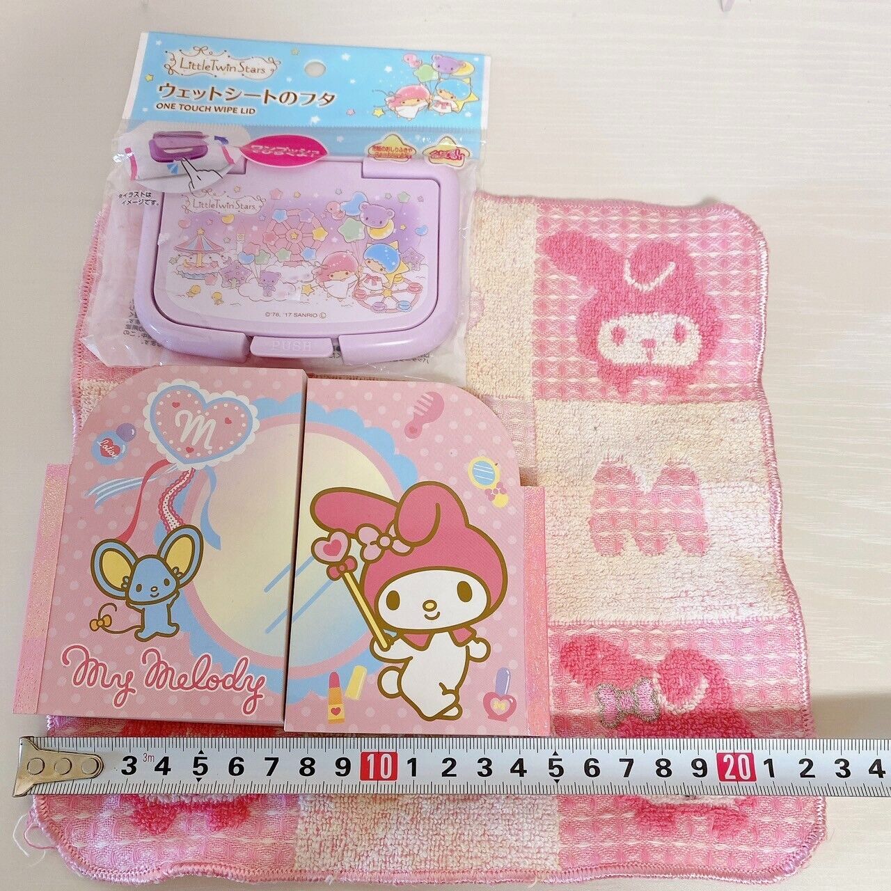 Sanrio My Melody Little Twin Stars Goods Set Memo Pad Pouch Can Case Hand Towel