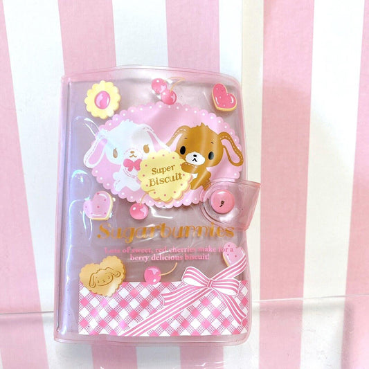 Sanrio Sugar Bunnies Card Holder Case Pink Shirousa Kurousa Cookie Cherry Kawaii