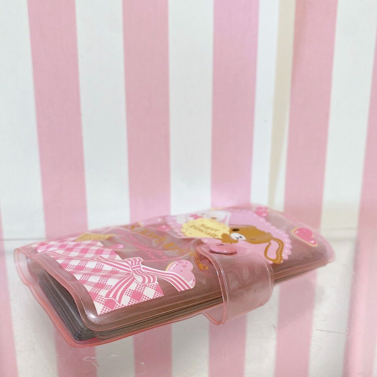 Sanrio Sugar Bunnies Card Holder Case Pink Shirousa Kurousa Cookie Cherry Kawaii