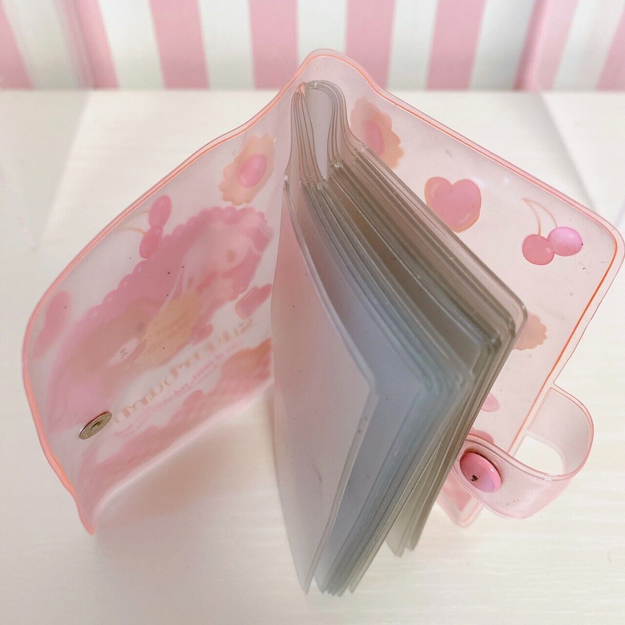 Sanrio Sugar Bunnies Card Holder Case Pink Shirousa Kurousa Cookie Cherry Kawaii