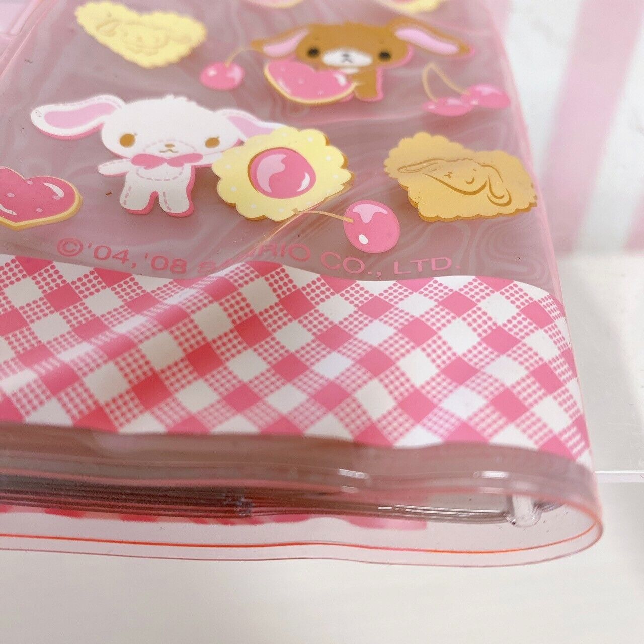 Sanrio Sugar Bunnies Card Holder Case Pink Shirousa Kurousa Cookie Cherry Kawaii