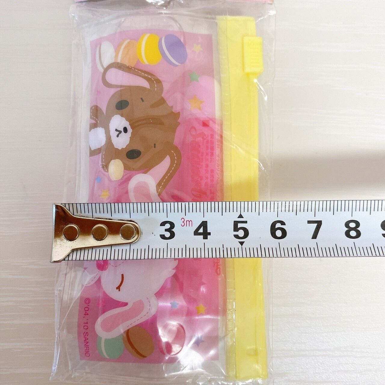 Sanrio Sugar Bunnies Dental Set Toothbrush Pouch Tooth Paste Case Pink Yellow