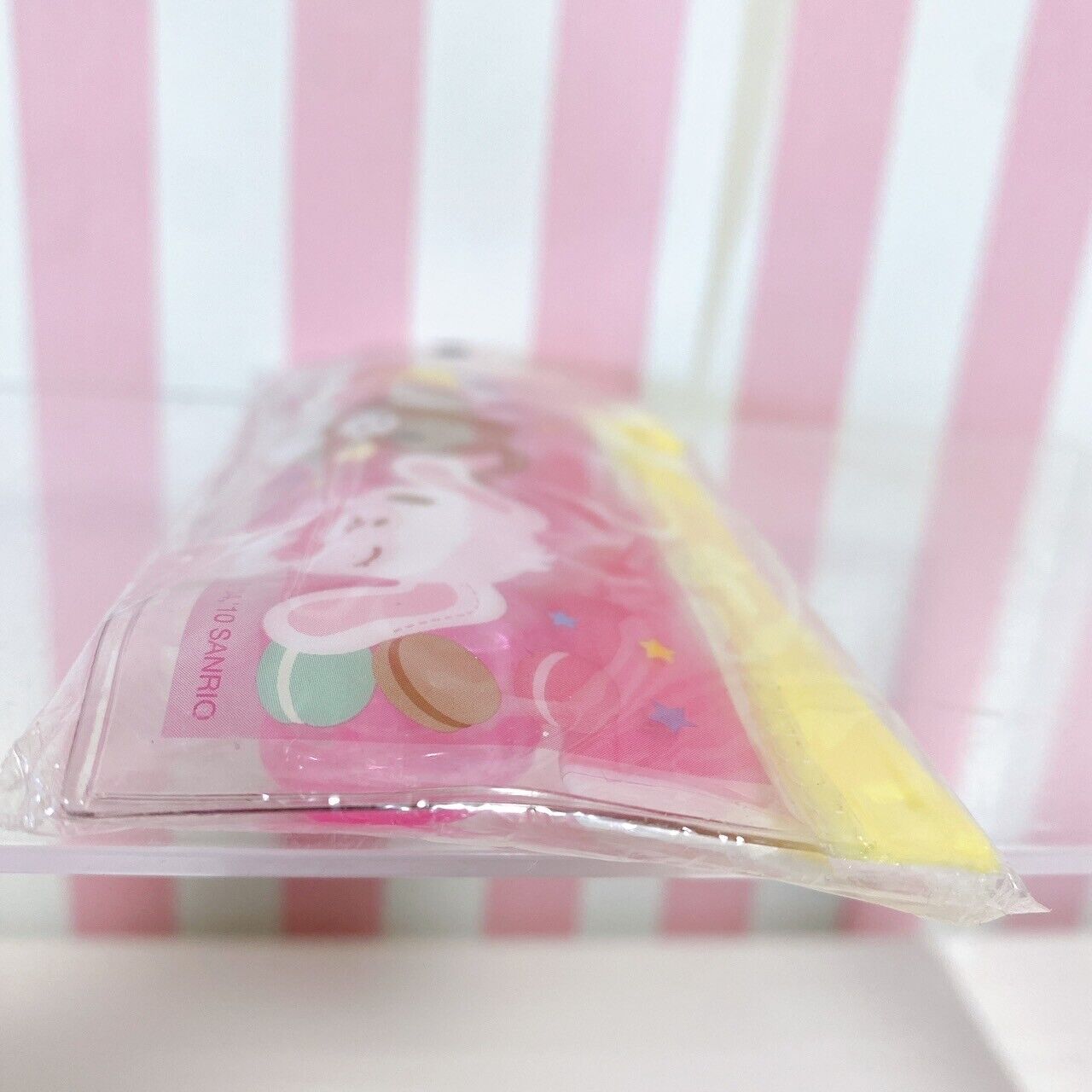 Sanrio Sugar Bunnies Dental Set Toothbrush Pouch Tooth Paste Case Pink Yellow