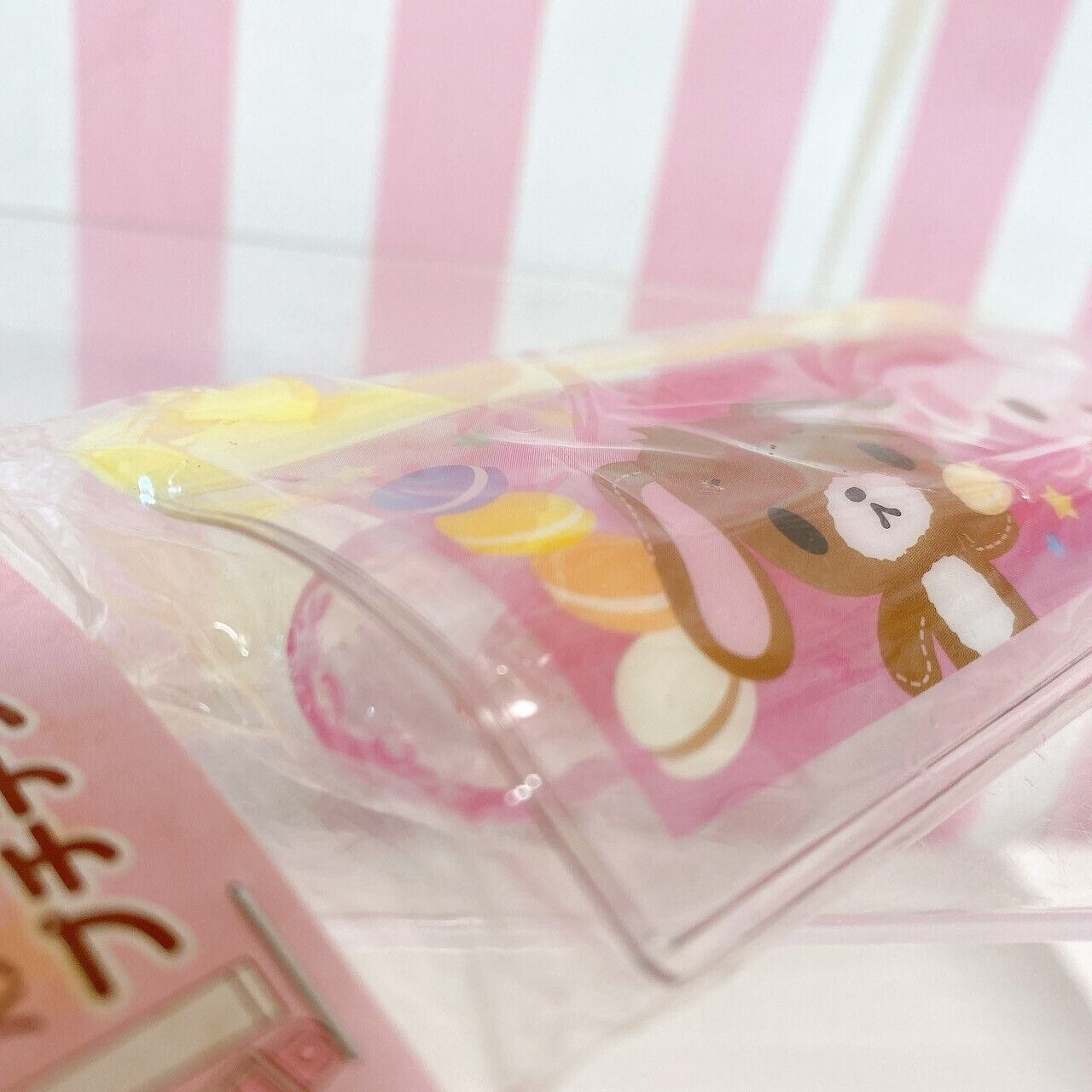 Sanrio Sugar Bunnies Dental Set Toothbrush Pouch Tooth Paste Case Pink Yellow