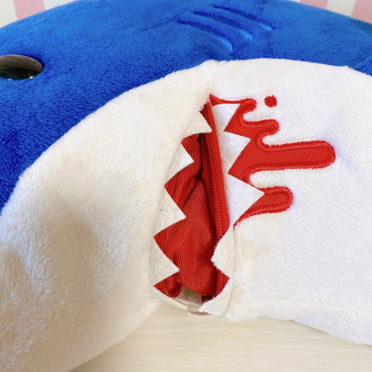 Gloomy Bloody Bear Backpack Bag Shark Blue Plush Soft Stuffed Toy Taito Rare