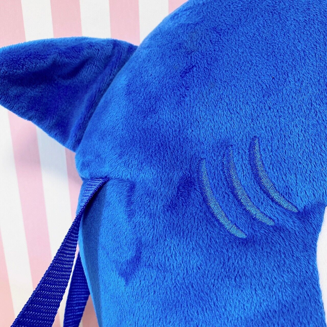 Gloomy Bloody Bear Backpack Bag Shark Blue Plush Soft Stuffed Toy Taito Rare