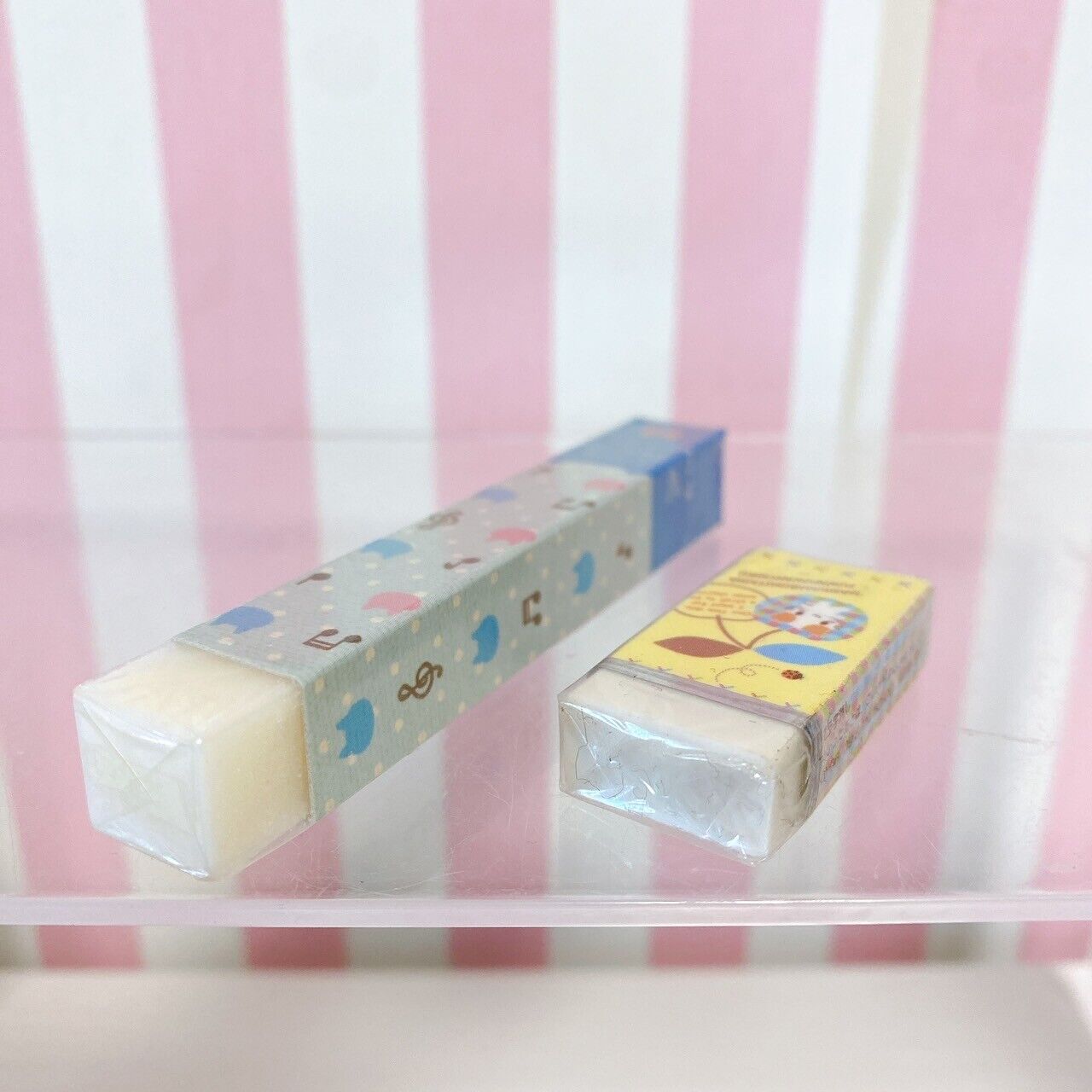 Sanrio Masyumaro Fluffy Fuwa Nyanko Marshmallow Stationery Set Eraser Sticker