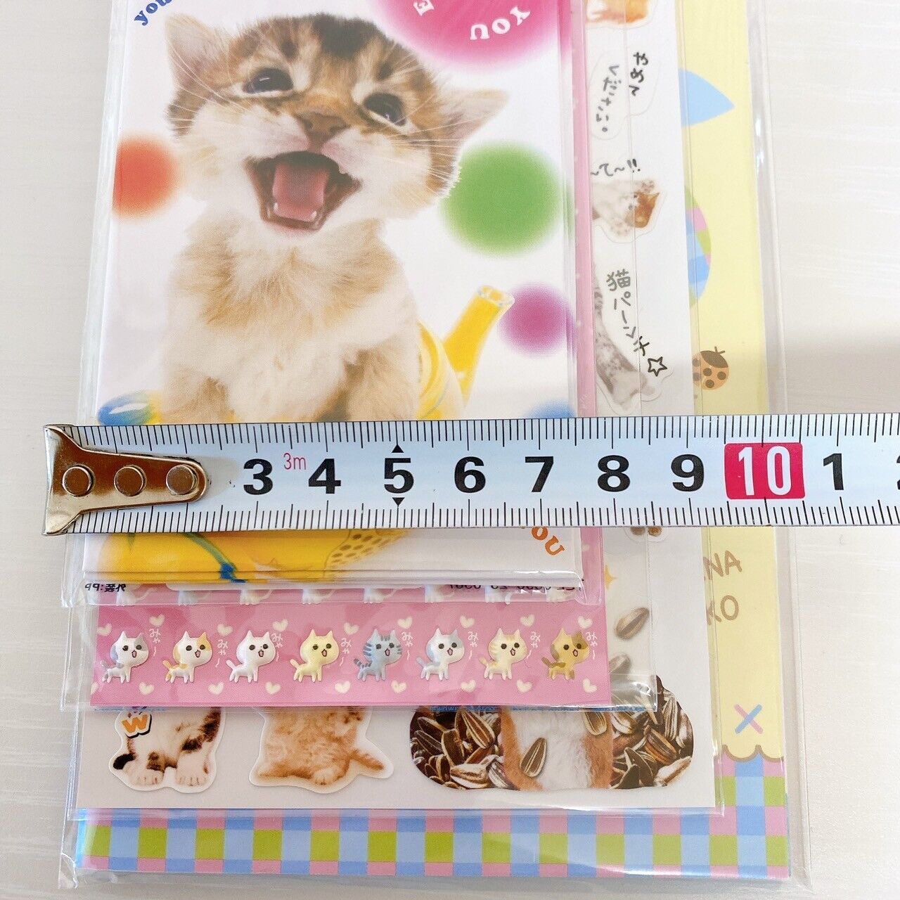 Sanrio Masyumaro Fluffy Fuwa Nyanko Marshmallow Stationery Set Eraser Sticker