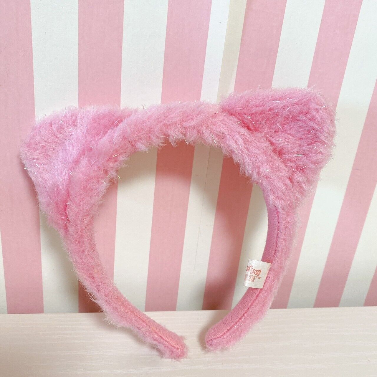 Sanrio Jewel Pet Headband Hair Accessory Garnet Pink Ribbon Fluffy Kawaii Rare