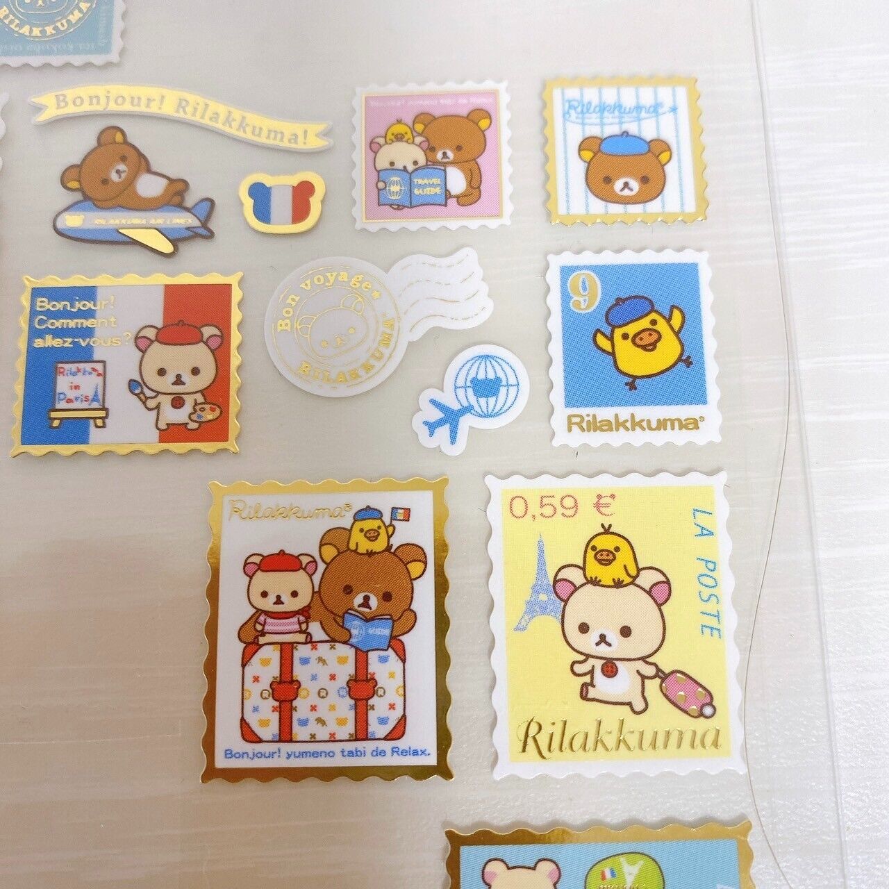 San-X Mamegoma Rilakkuma Sanrio Pompom Purin Cherinacherine Sticker Set Kawaii