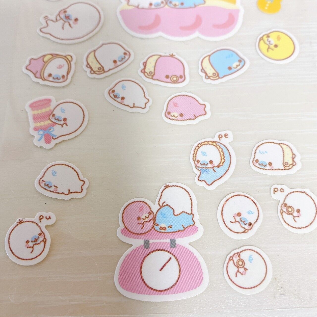 San-X Mamegoma Rilakkuma Sanrio Pompom Purin Cherinacherine Sticker Set Kawaii