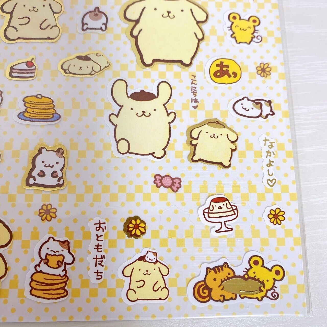 San-X Mamegoma Rilakkuma Sanrio Pompom Purin Cherinacherine Sticker Set Kawaii