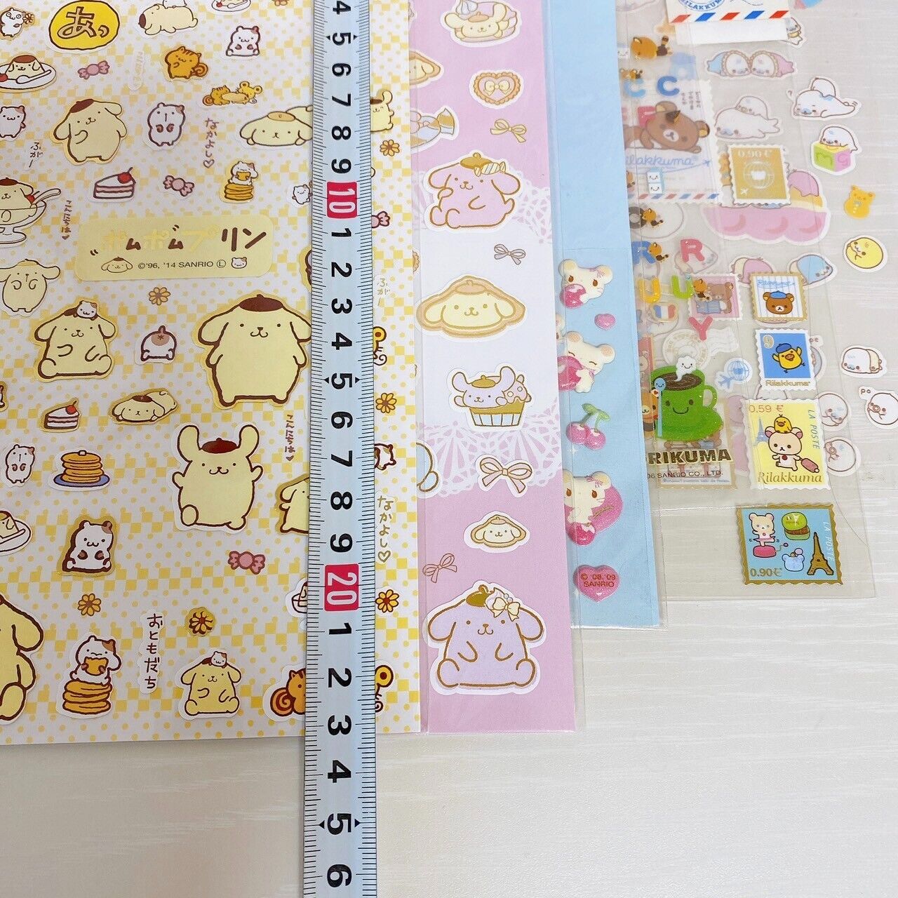 San-X Mamegoma Rilakkuma Sanrio Pompom Purin Cherinacherine Sticker Set Kawaii