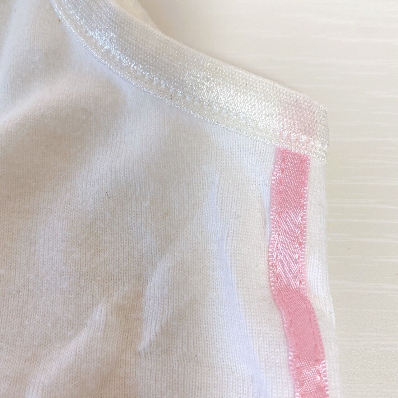 Mezzo Piano Long Tank Top No Sleeve 160cm White Frill Heart Love Tops Clothing