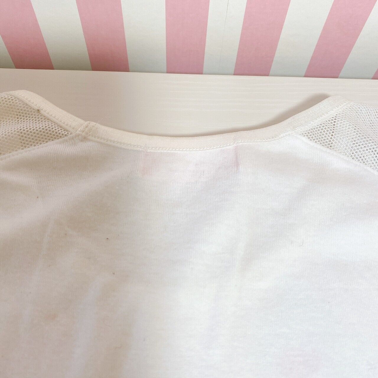 Mezzo Piano Long Tank Top No Sleeve 160cm White Frill Heart Love Tops Clothing