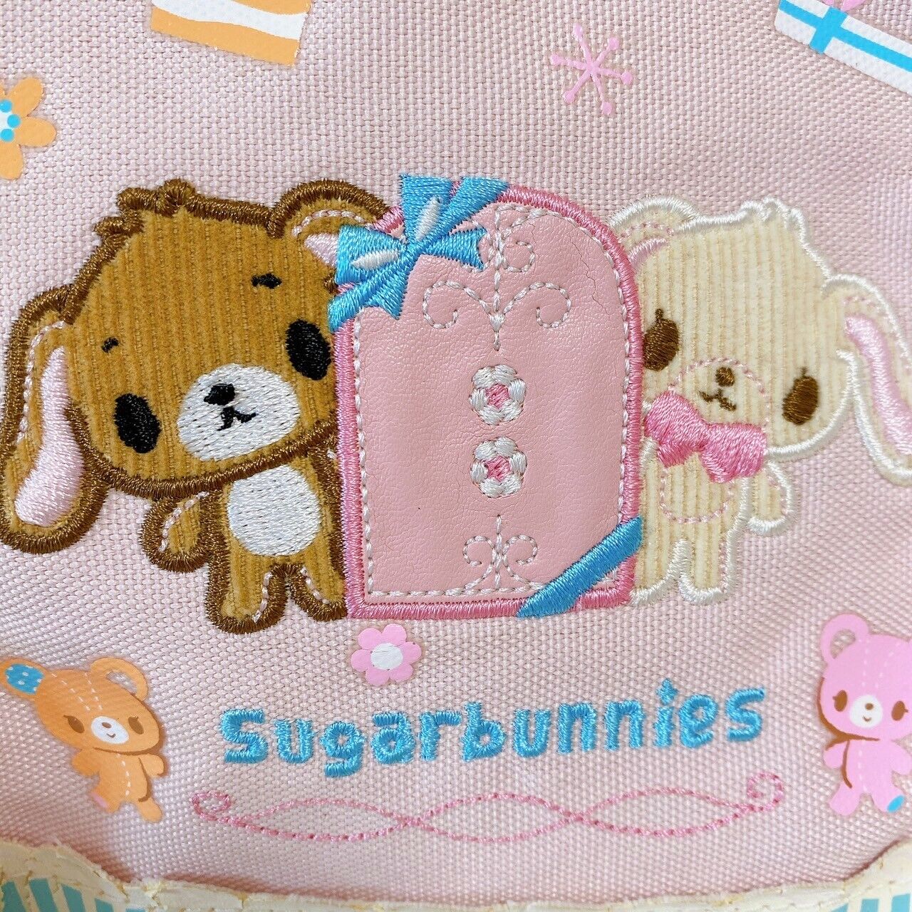 Sanrio Sugar Bunnies Backpack Rucksack Bag School Rabbit Pink Ribbon Bear Blue