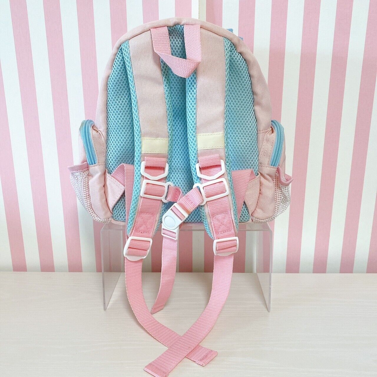 Sanrio Sugar Bunnies Backpack Rucksack Bag School Rabbit Pink Ribbon Bear Blue