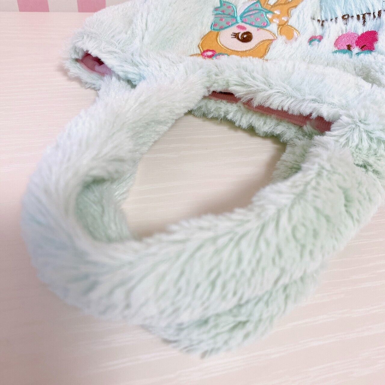 Sanrio Hummingmint Mini Bag Handbag Tote Cherry Mint Green Fawn Fluffy Rare