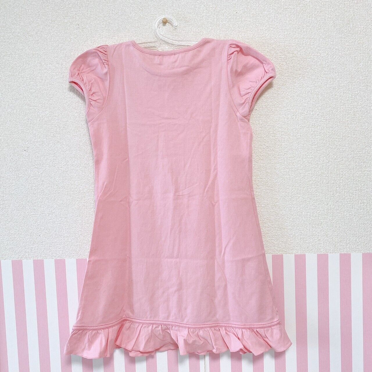 Mezzo Piano One Piece Pink 130cm Ribbon Frill Strawberry Heart Clothing Kawaii