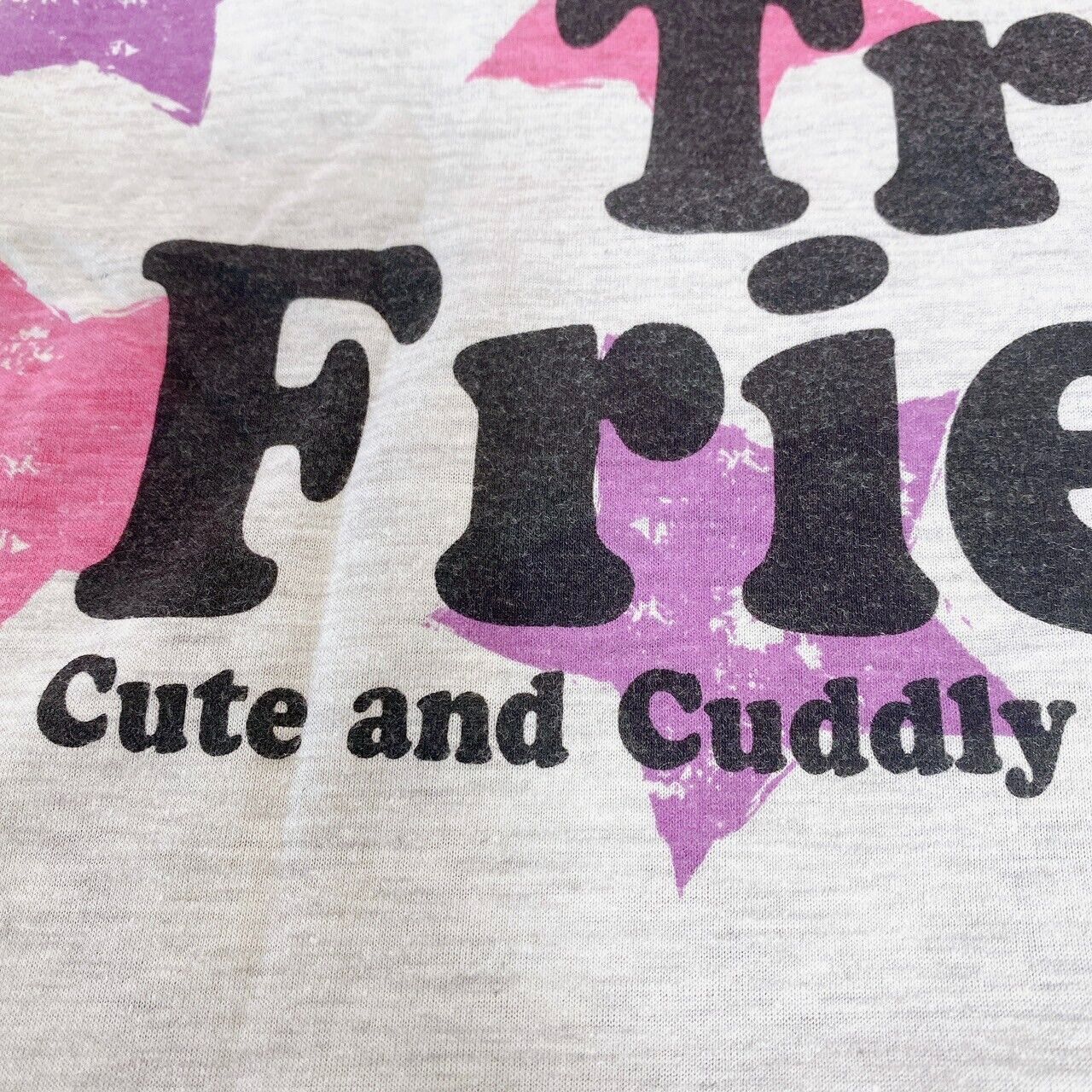 Happy Tree Friends HTF  Petunia T-shirt Gray Tops Flower Star Short Sleeve M