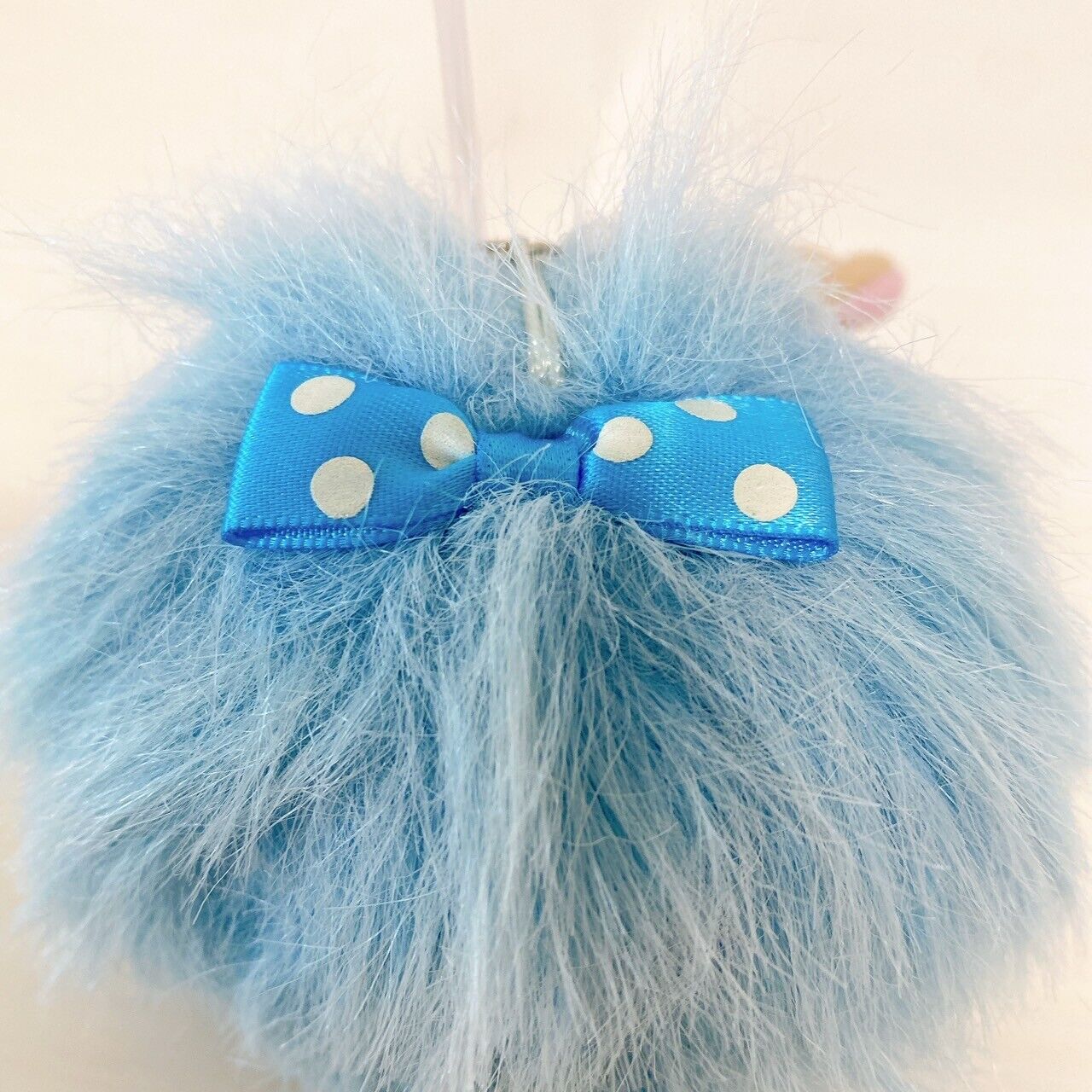 Sanrio Sugar Bunnies Kurousa Bag Charm Mascot Brown Blue Ribbon Dot Fluffy Rare