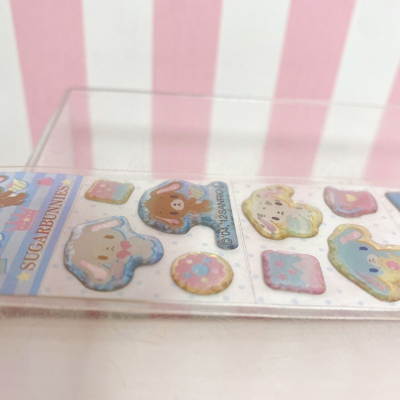 Sanrio Sugar Bunnies Long Sticker Seal Shirousa Kurousa Rabbit Glitter Momousa