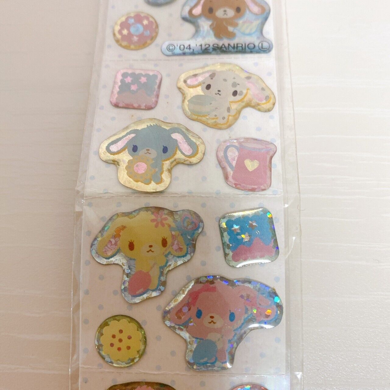 Sanrio Sugar Bunnies Long Sticker Seal Shirousa Kurousa Rabbit Glitter Momousa