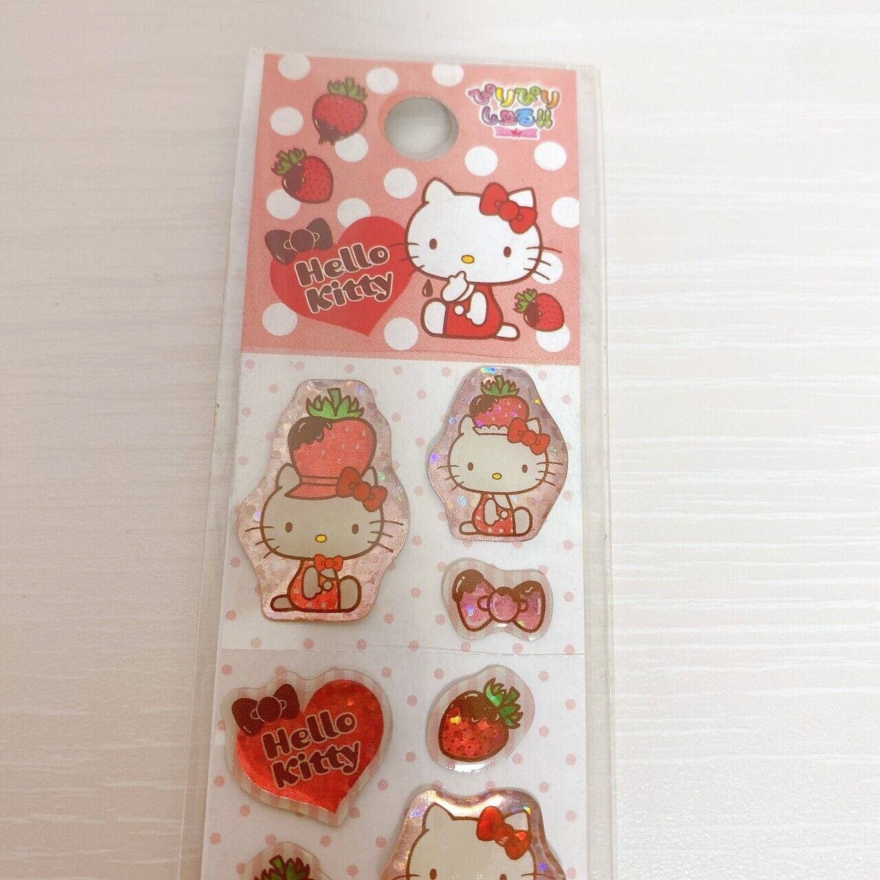 Sanrio Hello Kitty Long Stickers Set 2 Sticker Stationery Sweets Cake Cat Heart