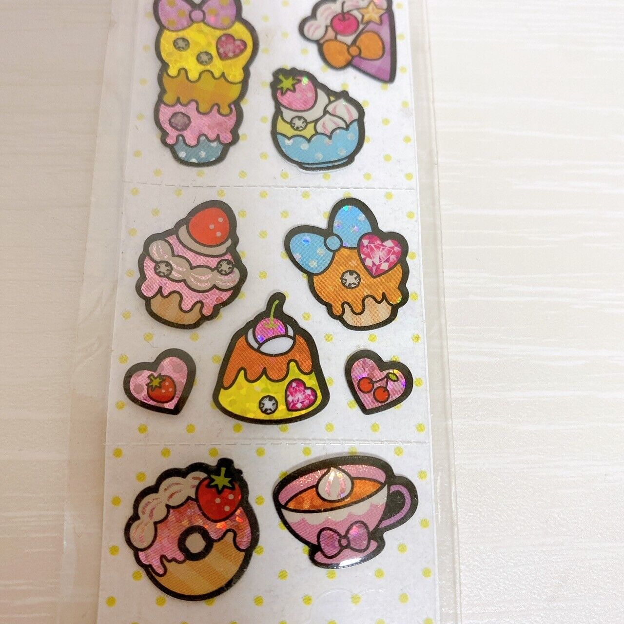 Sanrio Hello Kitty Long Stickers Set 2 Sticker Stationery Sweets Cake Cat Heart