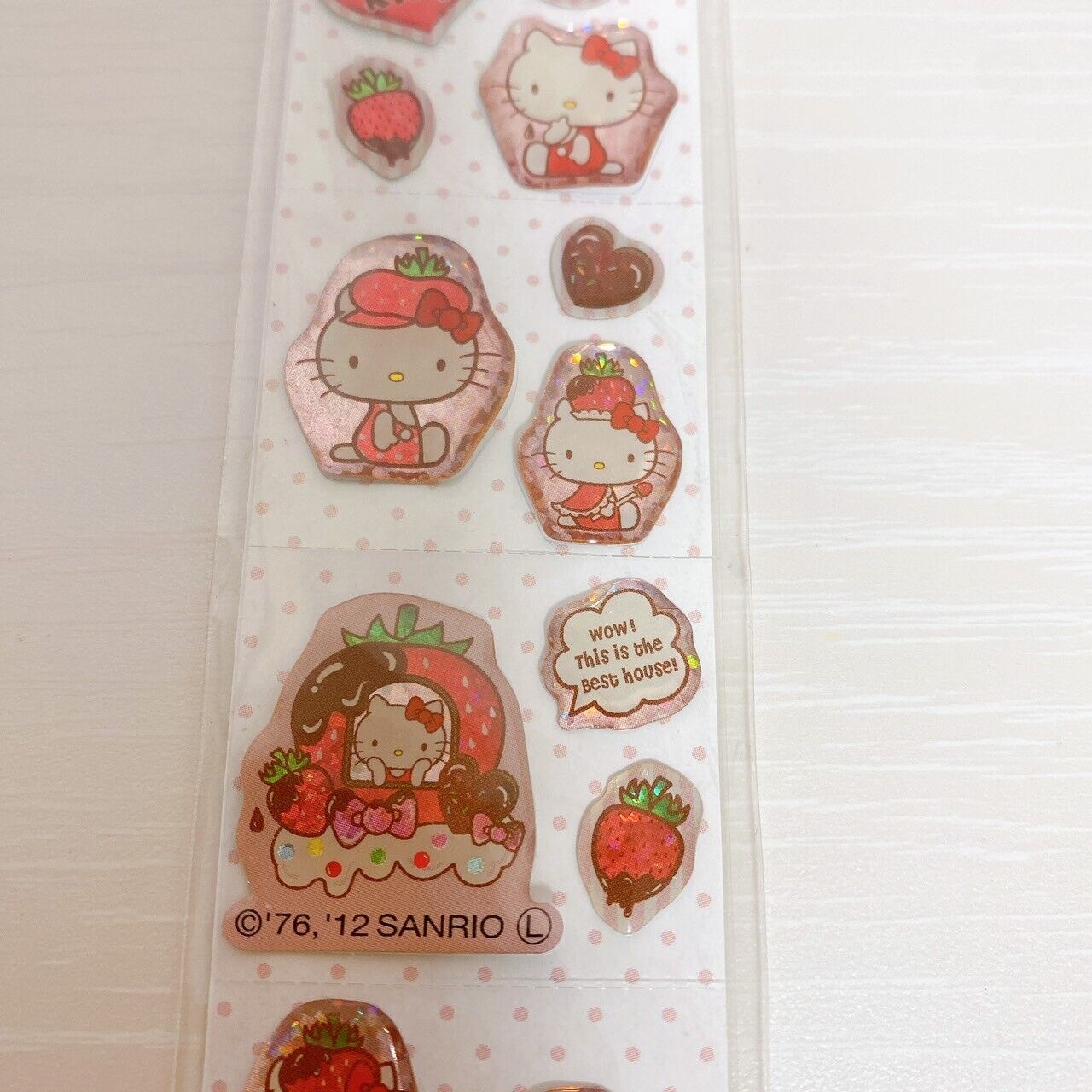 Sanrio Hello Kitty Long Stickers Set 2 Sticker Stationery Sweets Cake Cat Heart