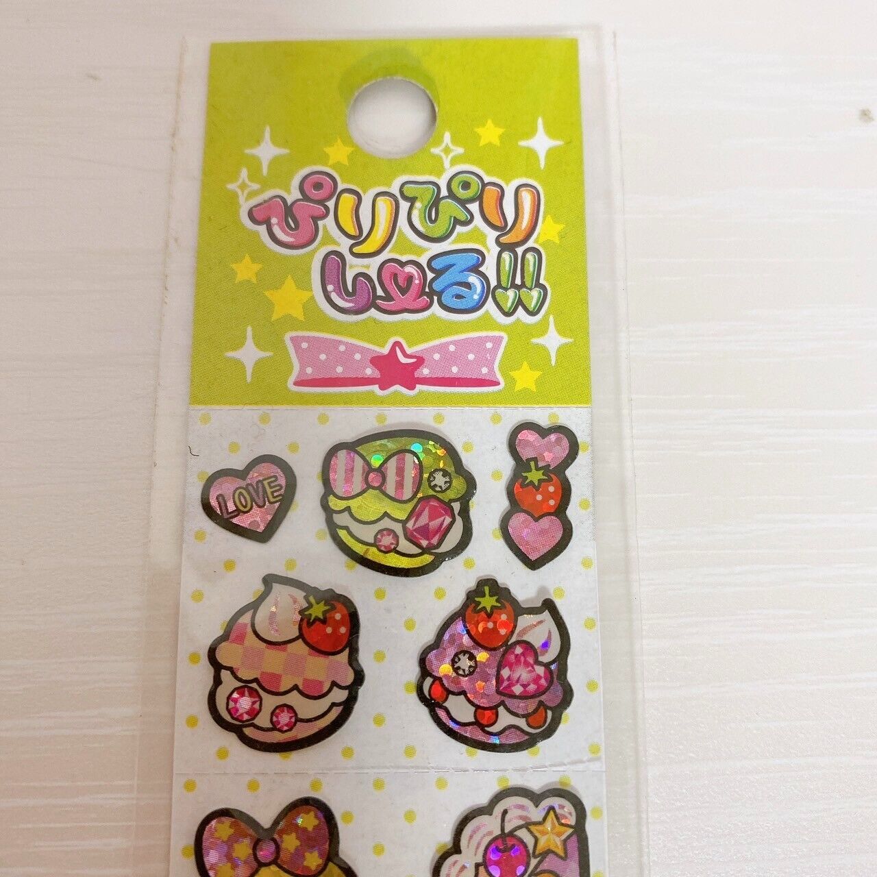 Sanrio Hello Kitty Long Stickers Set 2 Sticker Stationery Sweets Cake Cat Heart